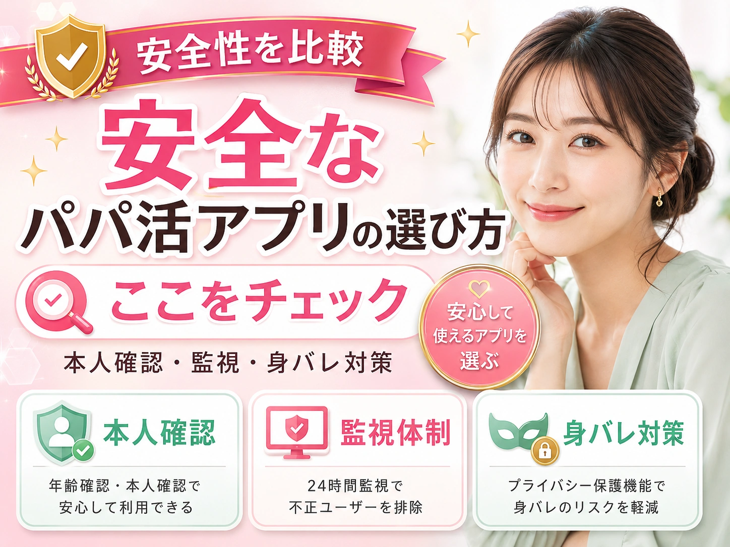安全なパパ活アプリの選び方|本人確認・監視・身バレ対策で比較