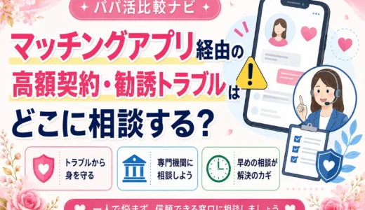 マッチングアプリ経由の高額契約・勧誘トラブルはどこに相談する？
