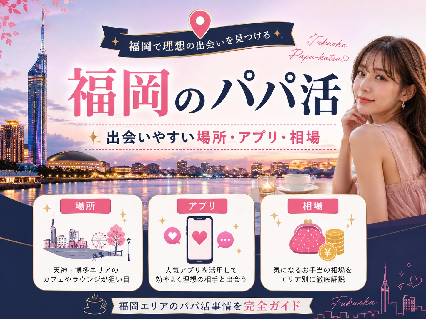 福岡のパパ活｜おすすめアプリ・相場・安全な顔合わせエリア