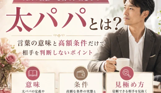 太パパとは？言葉の意味と高額条件だけで相手を判断しないポイント
