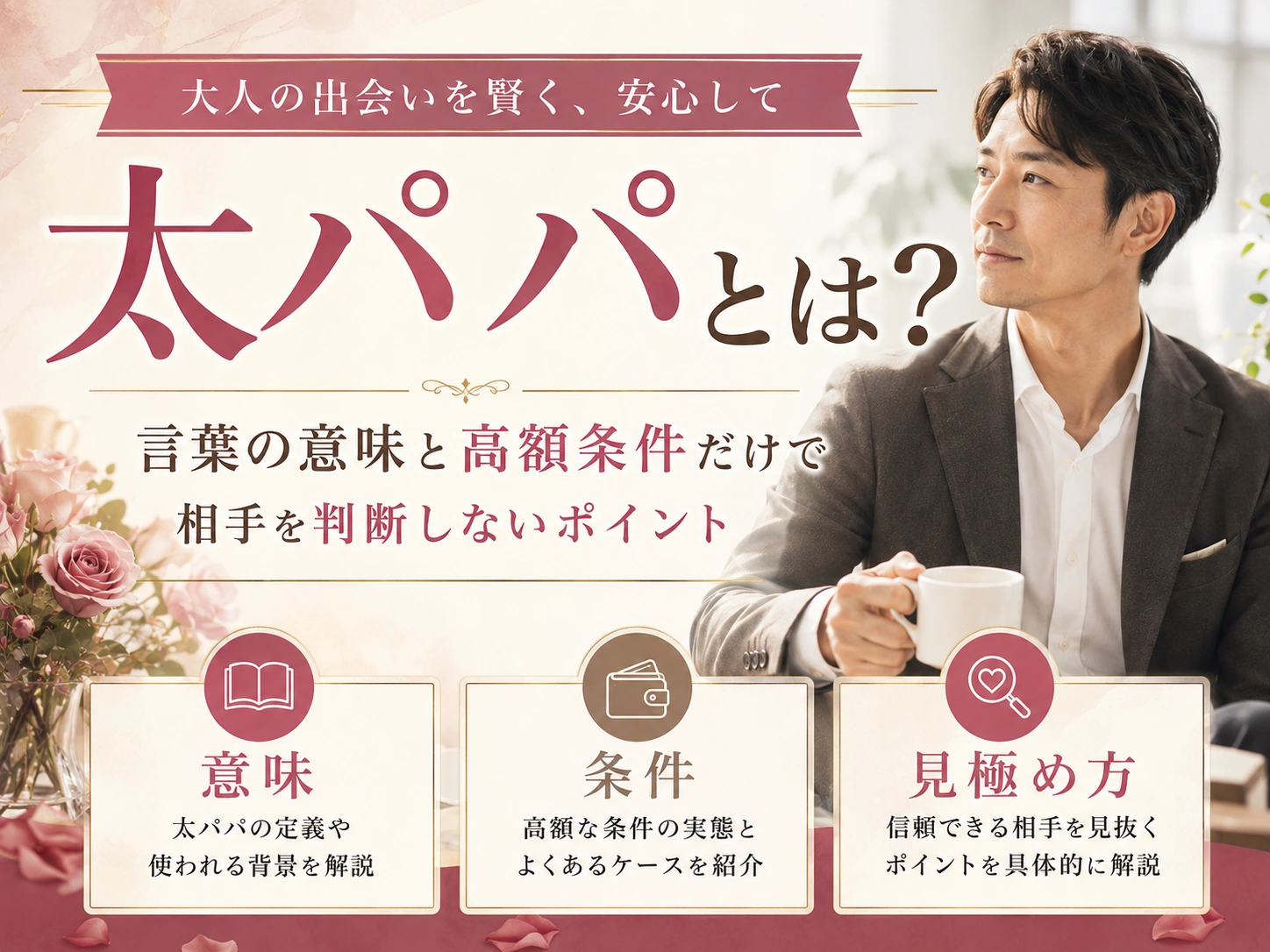 太パパとは？言葉の意味と高額条件だけで相手を判断しないポイント