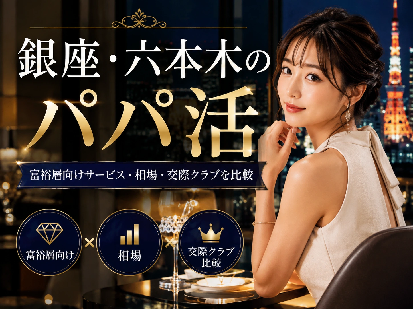 銀座・六本木のパパ活|富裕層向けサービス・相場・交際クラブを比較