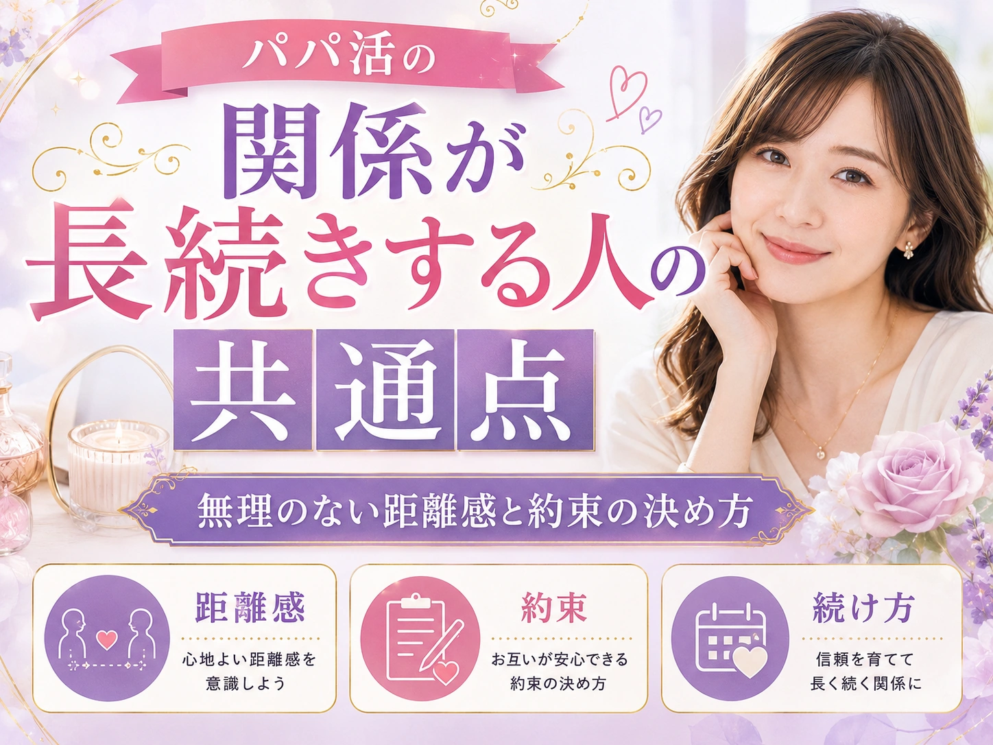 パパ活の関係が長続きする人の共通点｜無理のない距離感と約束の決め方