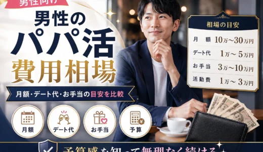 男性のパパ活費用はいくら？アプリ料金・デート予算・無理のない目安