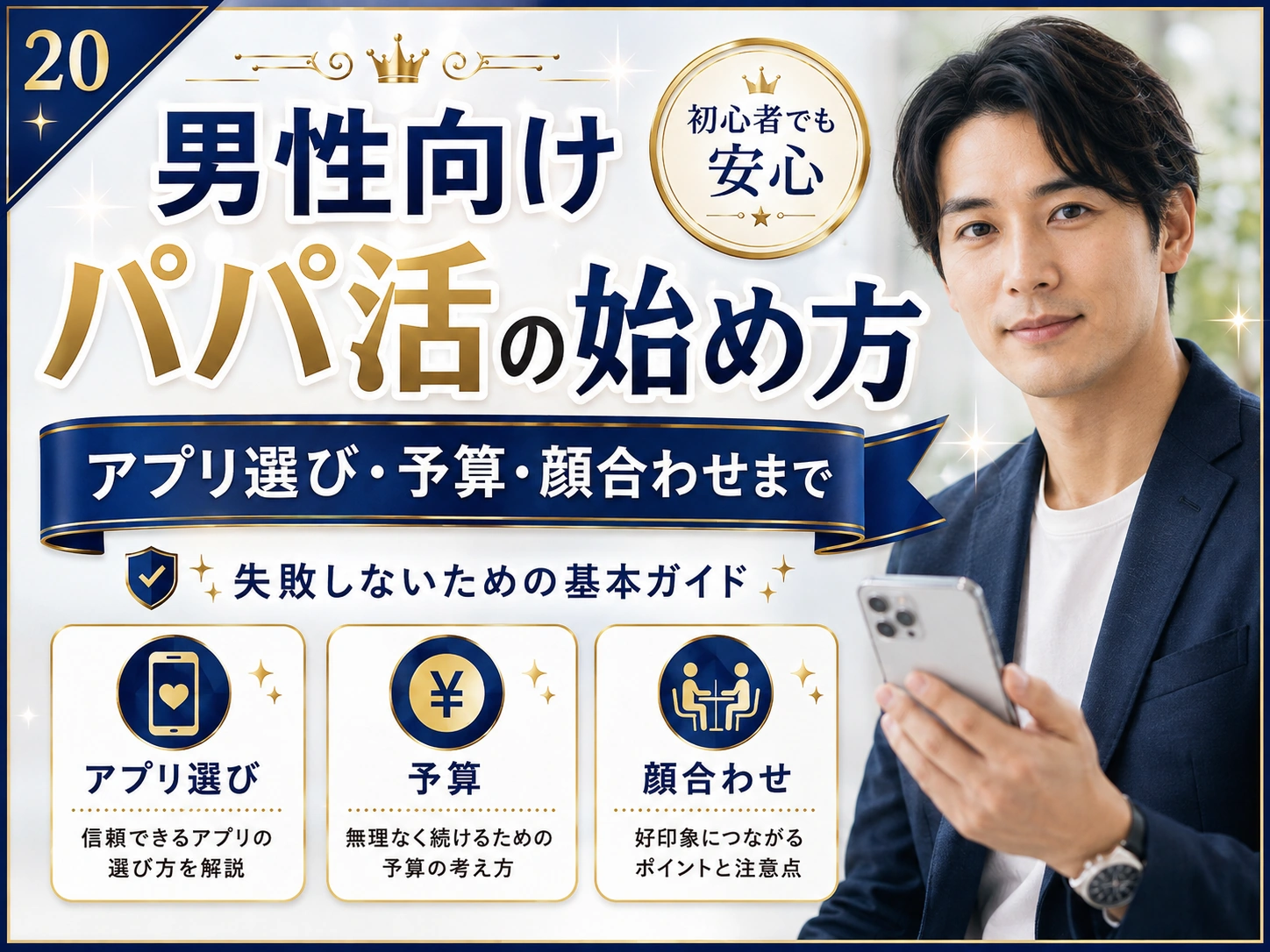 男性向けパパ活の始め方|アプリ選び・予算・顔合わせまで