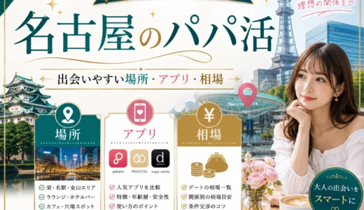 名古屋のパパ活｜おすすめアプリ・相場・安全な顔合わせエリア