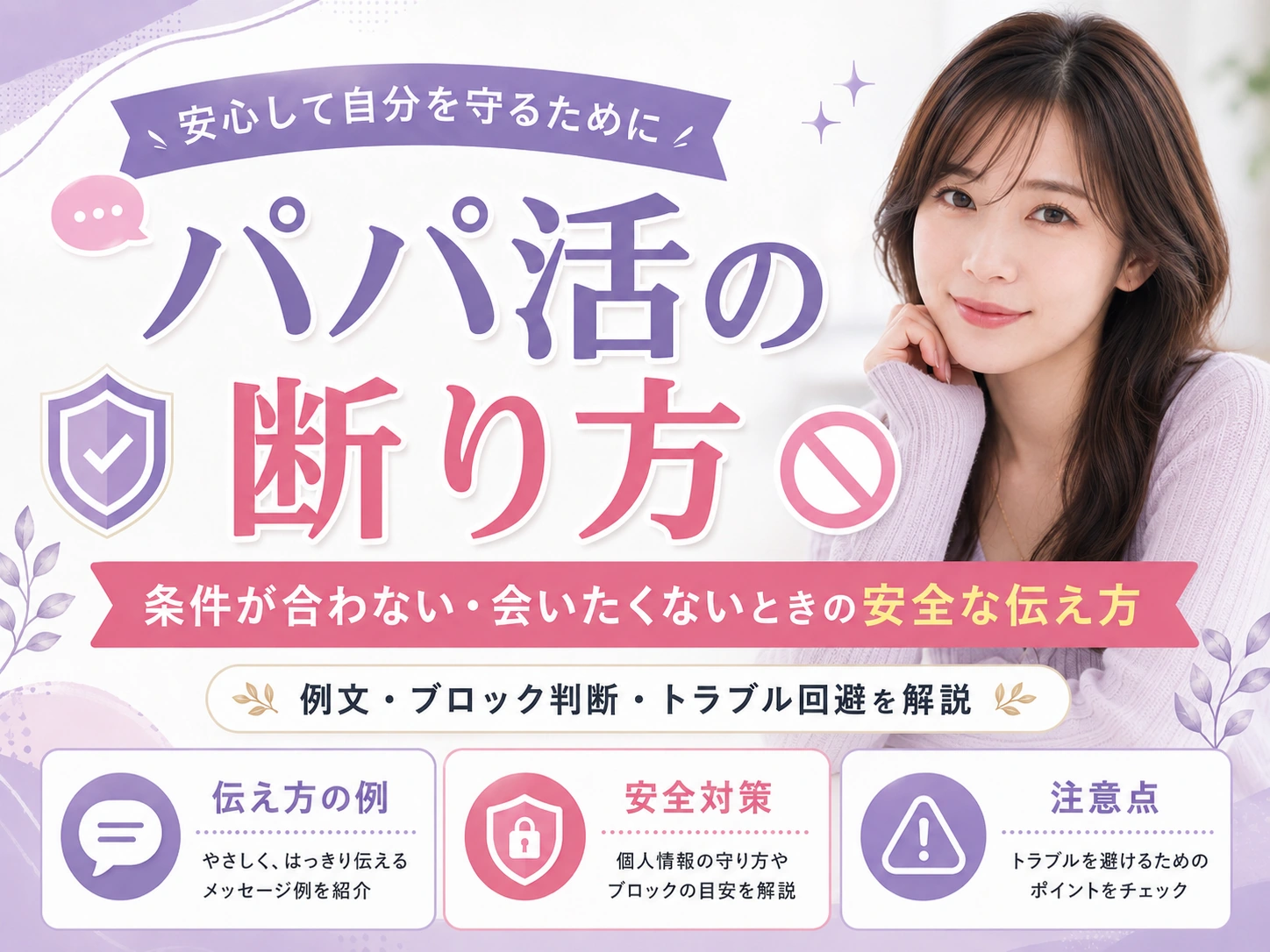 パパ活の断り方｜条件が合わない・会いたくないときの安全な伝え方