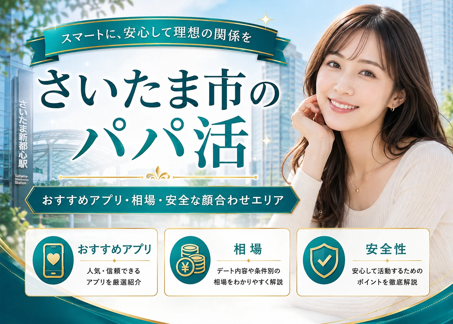 さいたま市のパパ活|おすすめアプリ・相場・安全な顔合わせエリア