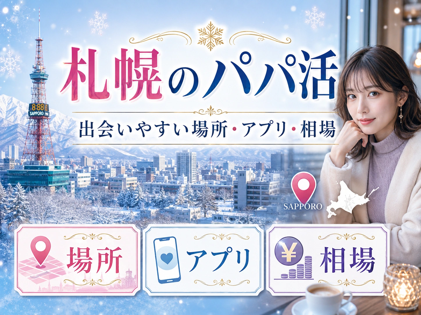 札幌のパパ活|おすすめアプリ・相場・安全な顔合わせエリア
