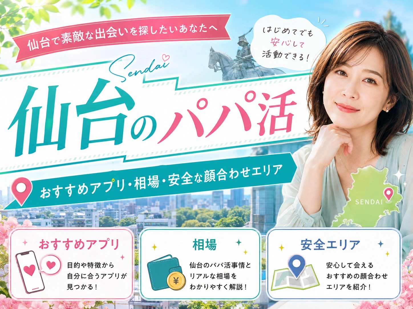 仙台のパパ活｜おすすめアプリ・相場・安全な顔合わせエリア