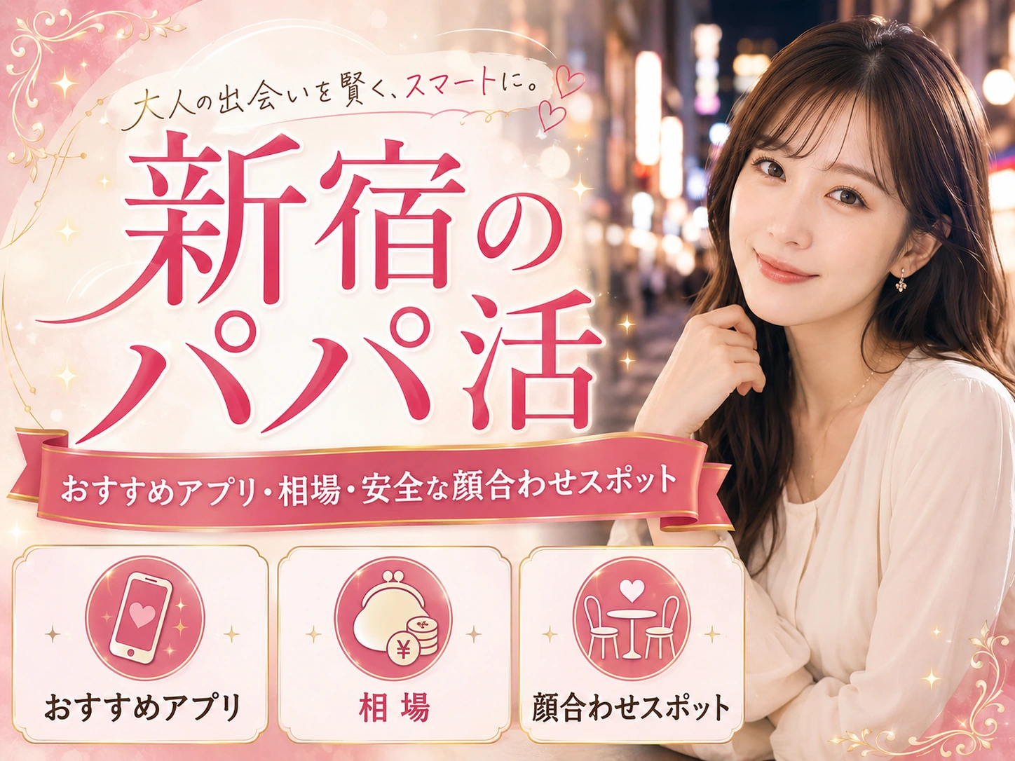 新宿のパパ活|おすすめアプリ・相場・安全な顔合わせスポット