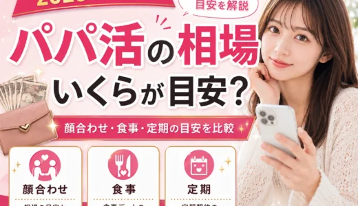 パパ活の相場はいくら？顔合わせ・食事・定期をまとめて比較【2026年】