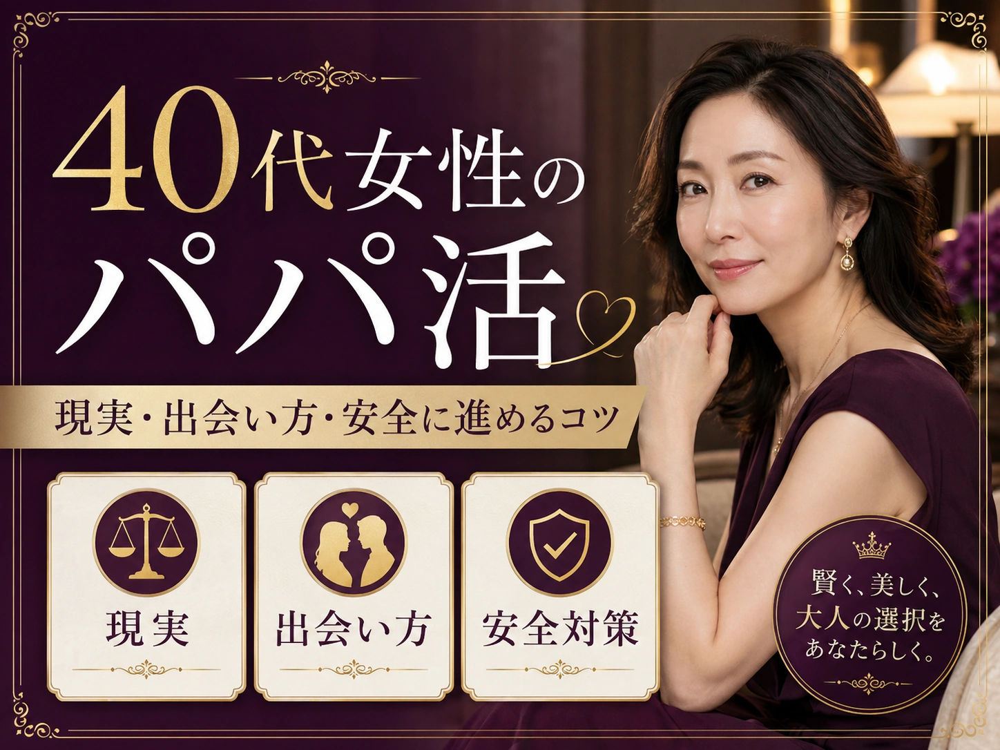 40代女性のパパ活|相場・おすすめアプリ・安全に続けるポイント