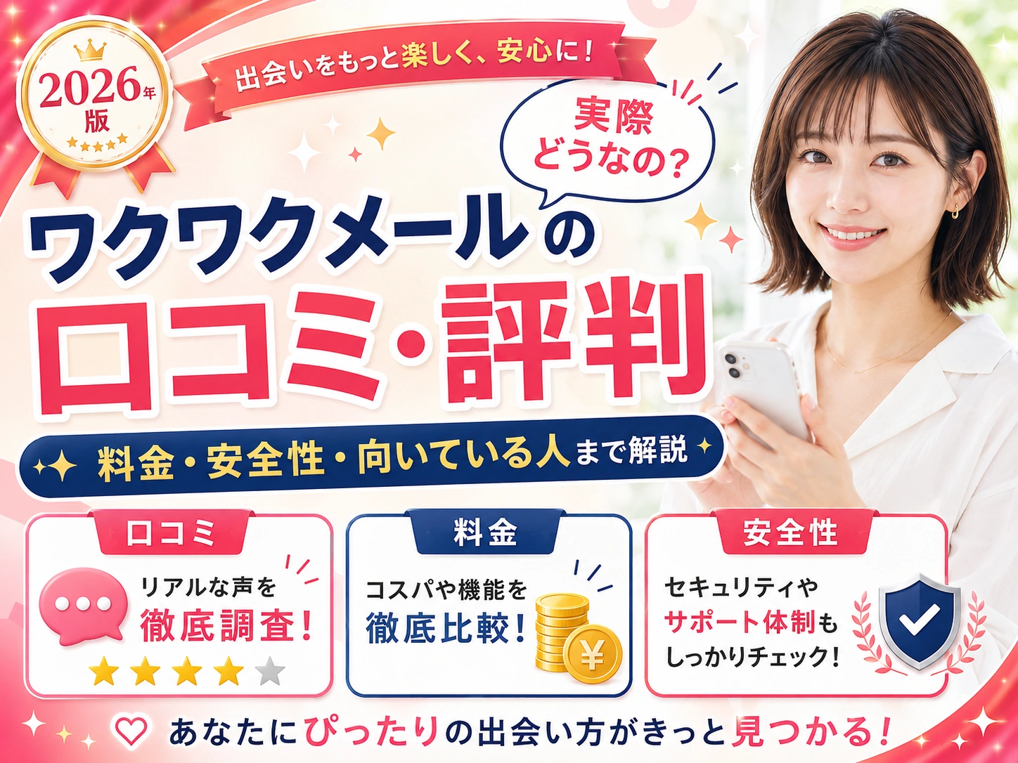 ワクワクメールの口コミ・評判は?料金・安全性・向いている人まで解説